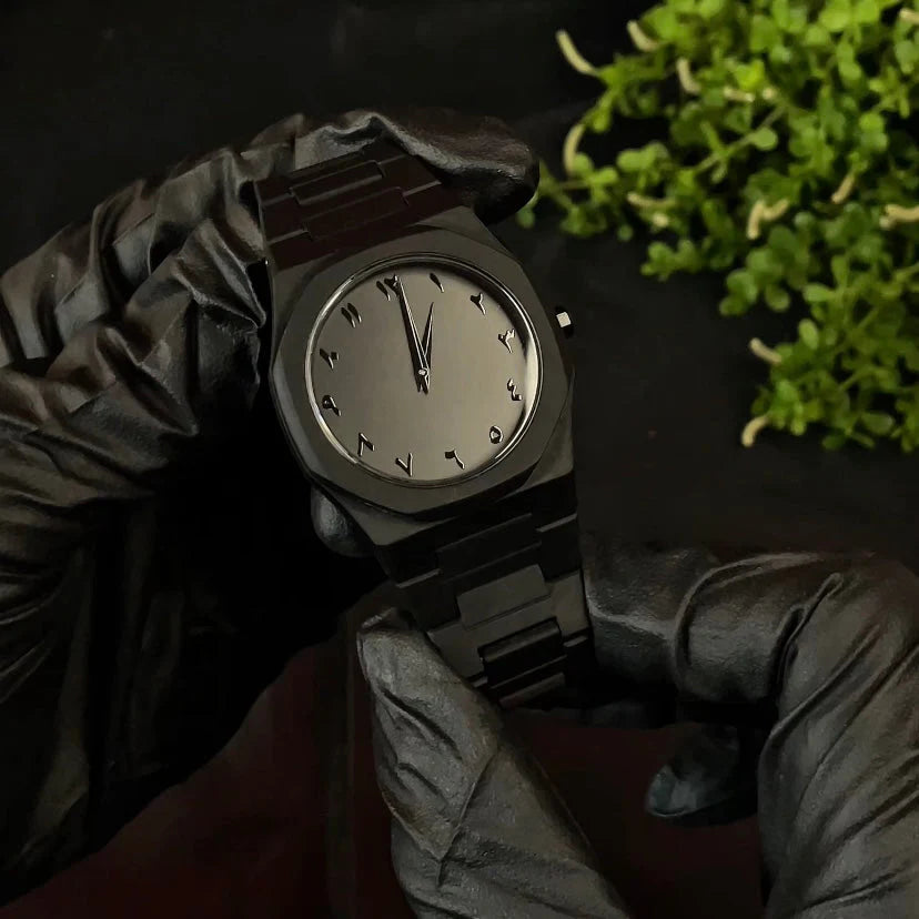 Arabic Black Luxury Watch